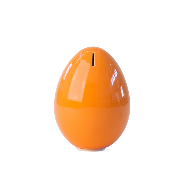 Orange peel ceramic egg bank, J Schatz