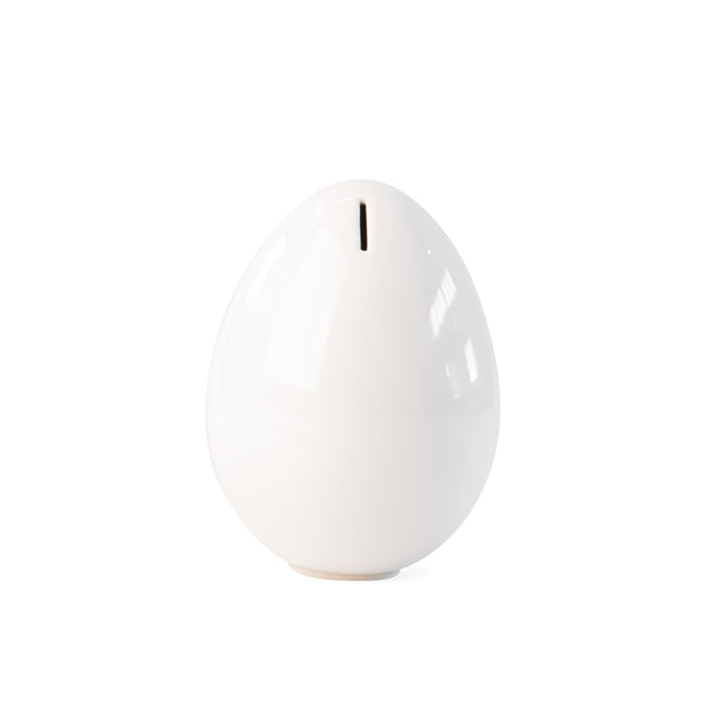 White ceramic egg bank, J Schatz
