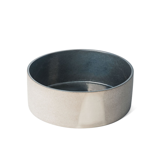 Large Metallic Black Utilità bowl in glazed stoneware, J Schatz