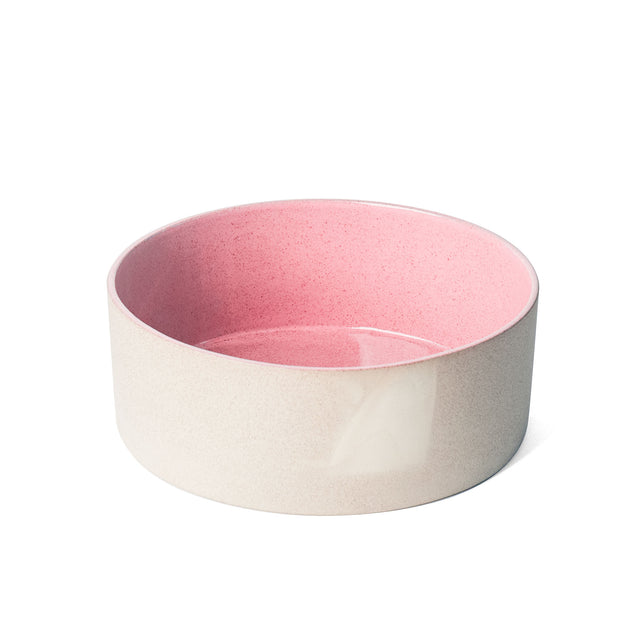 Large Pink Utilità bowl in glazed stoneware, J Schatz