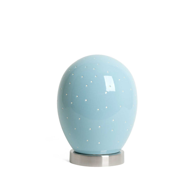 light aqua ceramic Star Egg nightlight, J Schatz