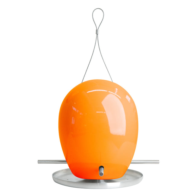 Orange Peel ceramic Egg bird feeder, custom color made to order, J Schatz