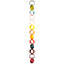 Multicolor Orb Sculpture, suspended stoneware orbs in thirteen signature colors, by Jim Schatz