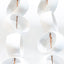 White Orb Sculpture, detail of glossy white stoneware orbs, by Jim Schatz