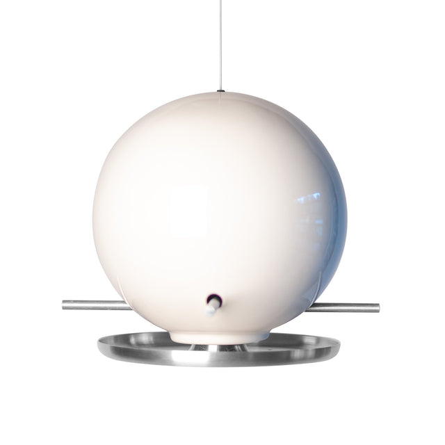 bright white ceramic Pop bird feeder, J Schatz