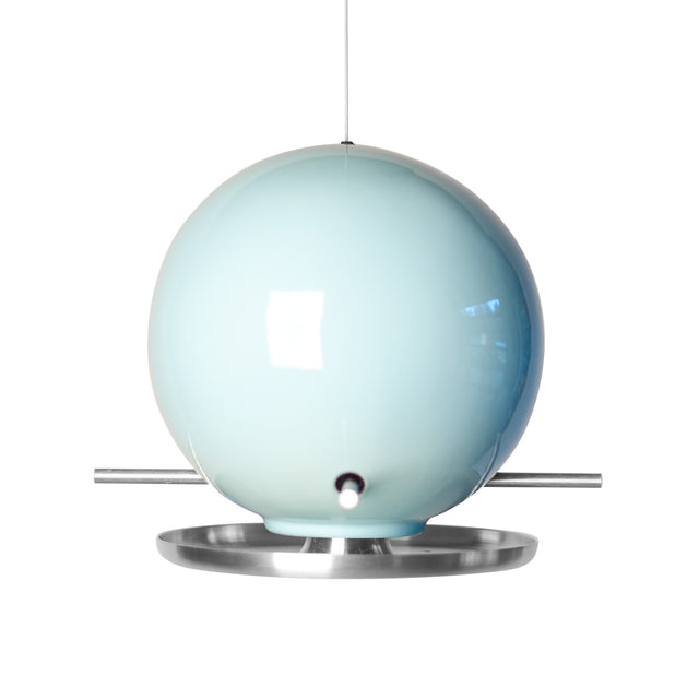 light aqua ceramic Pop bird feeder, J Schatz