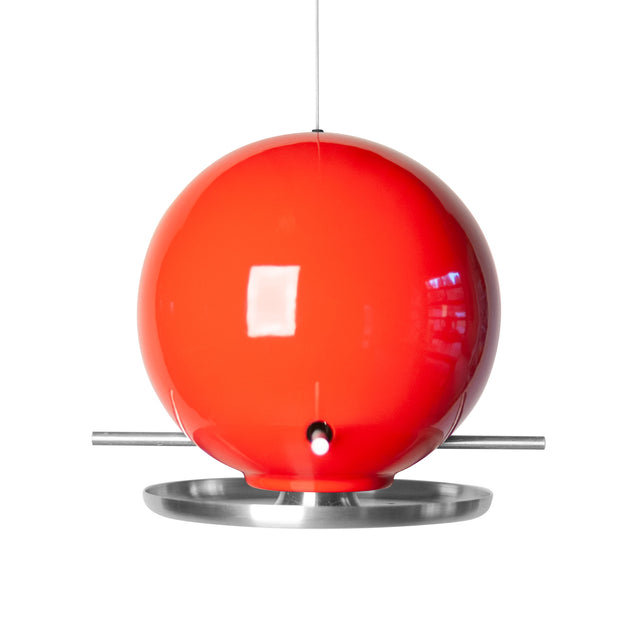 sumac red ceramic Pop bird feeder, J Schatz