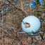 bird in flight to light aqua ceramic Pop bird feeder, J Schatz