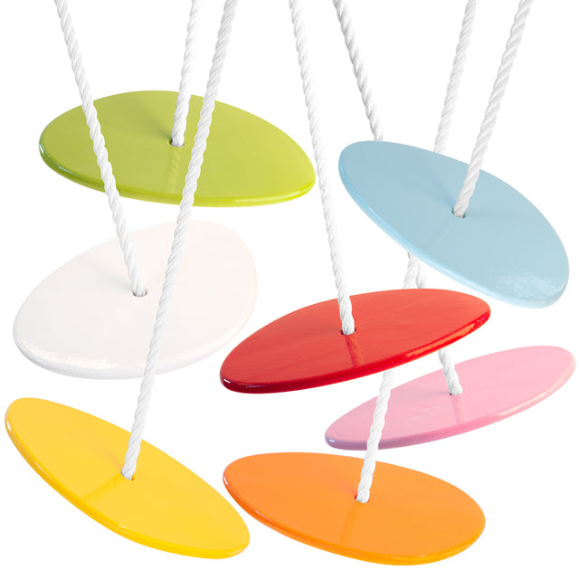 Ceramic rope swings in seven colors, J Schatz