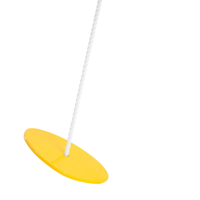 Goldenrod yellow ceramic rope swing, detail, J Schatz