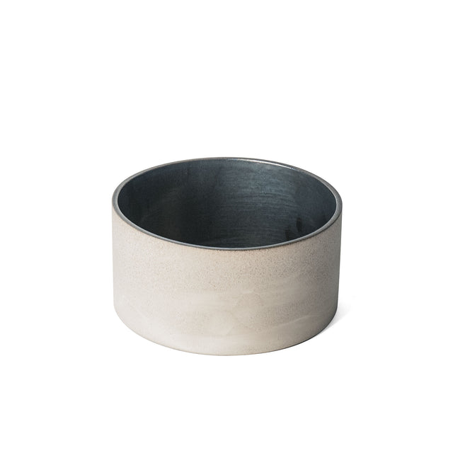 Small Metallic Black Utilità bowl in glazed stoneware, J Schatz