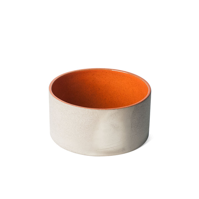 Small Fire Orange Utilità bowl in glazed stoneware, J Schatz