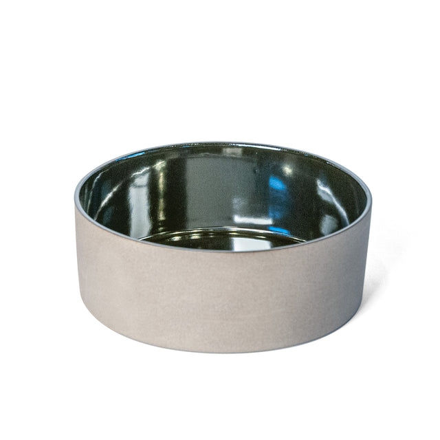 Large Platinum Utilità bowl in glazed stoneware, J Schatz
