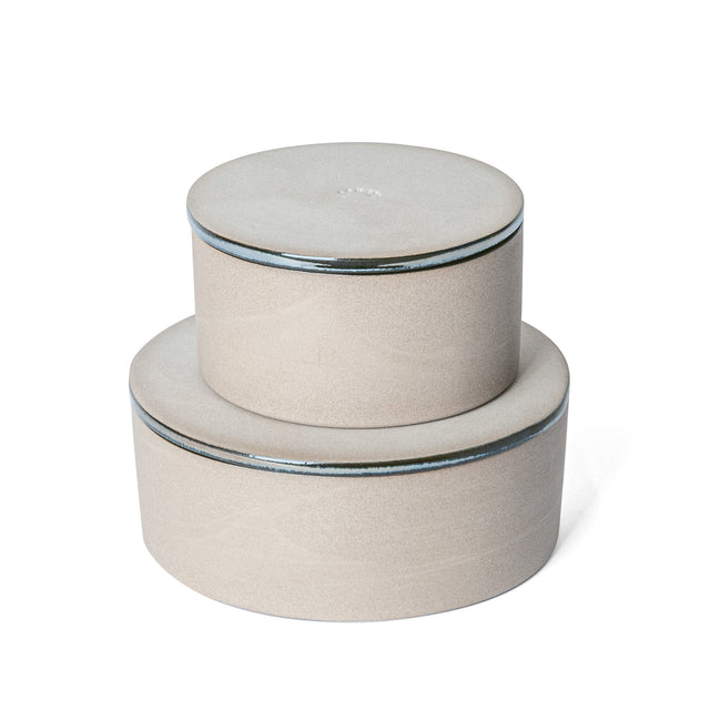 Platinum Utilità Bowls Undercover, small and large, lidded stoneware bowls, J Schatz